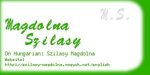 magdolna szilasy business card